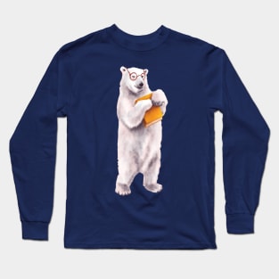 Smart Polar Bear Book Lover Long Sleeve T-Shirt